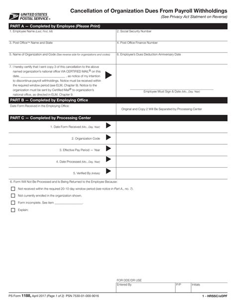 printable form 1188